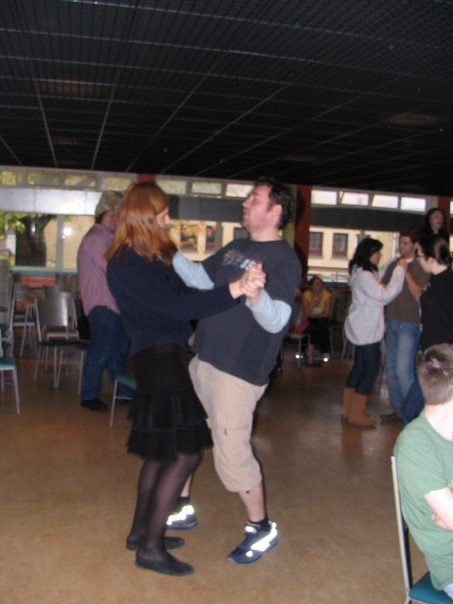 Finally having found someone tall enough, Tony decides to dispense with subtlety and move straight in with the pelvic thrust